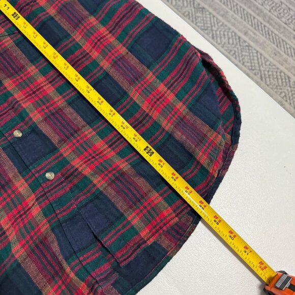 American Eagle Plaid Flannel Long Sleeve Button Up Shirt Womens size Medium - Picture 7 of 7